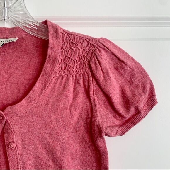 Laura Ashley pink short sleeve sweater - Picture 2 of 3